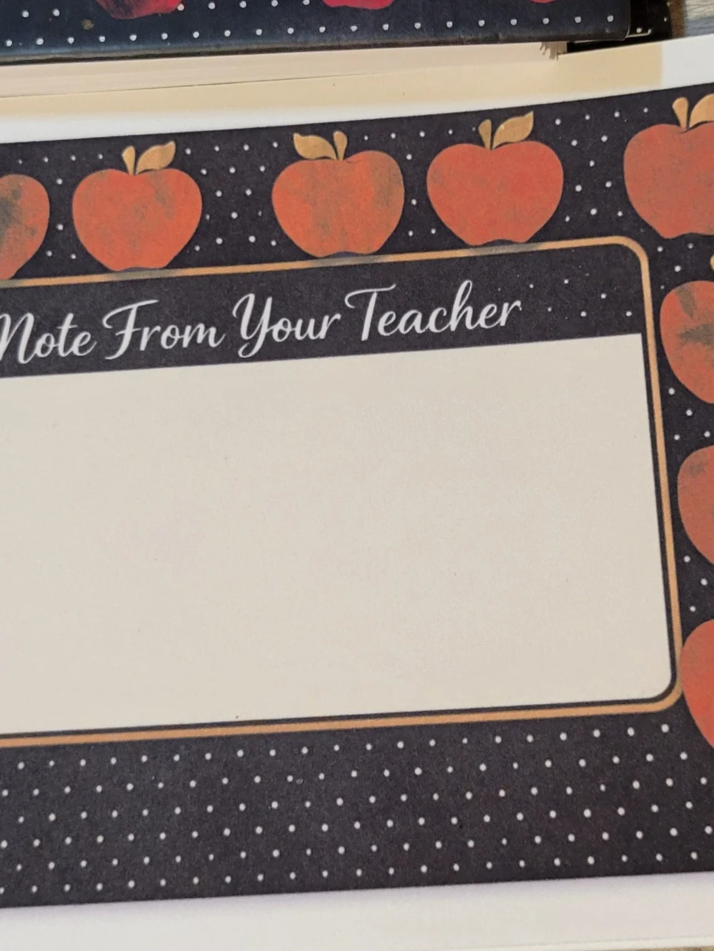 Best Teacher Ever Spiral Notebook - Black with Red Apple Design